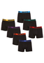 7PACK pánské boxerky Nedeto černé (7NB002b) XL