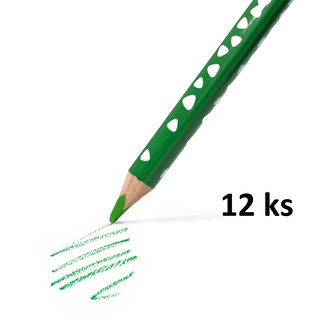 RICO pastelka trojboká  JUMBO, tuha průměr 5mm, 12 ks, zelená