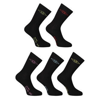 5PACK ponožky Lee Cooper vysoké černé (PO41029-1) M