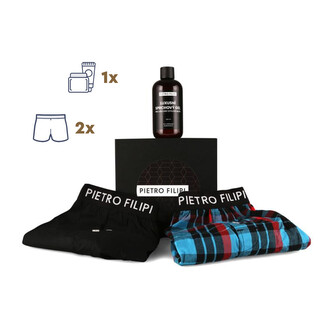 Pánská dárková sada 2PACK trenky a sprchový gel Pietro Filipi (3PGP1)  3XL Pánská dárková sada 2PACK trenky a sprchový gel Pietro Filipi (3PGP1)  3XL