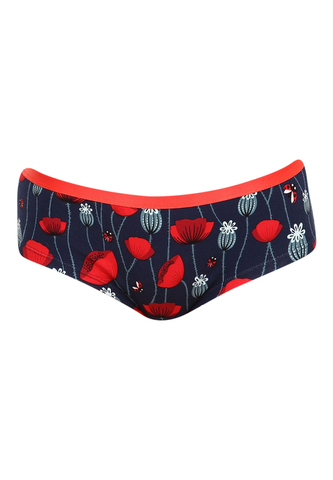 Veselé dámské kalhotky brazilky Dedoles Berušky a vlčí máky (D-W-UN-BL-C-C-208) S