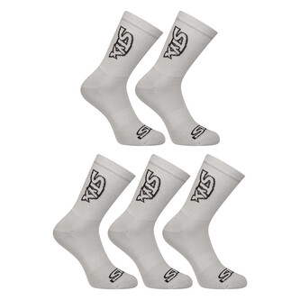 5PACK ponožky Styx vysoké šedé (5HV1062) M