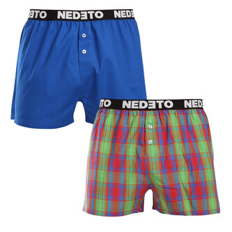 2PACK pánské trenky Nedeto vícebarevné (2NTC008) XL