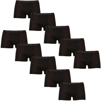 10PACK pánské boxerky Gianvaglia černé (023) XL