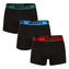 3PACK pánské boxerky Nedeto černé (3NB002) L