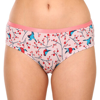 Veselé dámské kalhotky Dedoles Ptáčci v jeřabině (D-W-UN-HB-C-C-919) XL