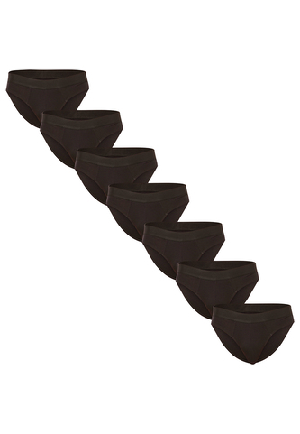 7PACK pánské slipy Nedeto černé (7NDTS001) 4XL