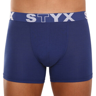 Pánské boxerky Styx long sportovní guma tmavě modré (U968) M
