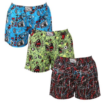 3PACK dámské trenky na spaní Styx vícebarevné (3DTD14183) S