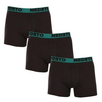 3PACK pánské boxerky Nedeto černé (3NBC8) 3XL 3PACK pánské boxerky Nedeto černé (3NBC8) 3XL