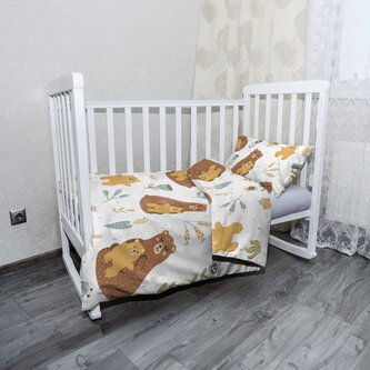 Dětské povlečení do postýlky Medvědi: 130x90 / 40x60