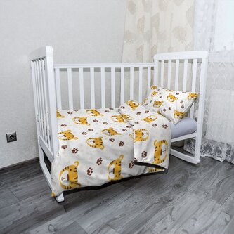 Dětské povlečení do postýlky Tygřík: 100x135 / 40x60