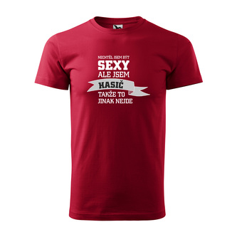 Nechtěl jsem být sexy, ale jsem hasič: červené 5XL