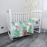 Dětské povlečení do postýlky Sovičky: 130x90 / 40x60