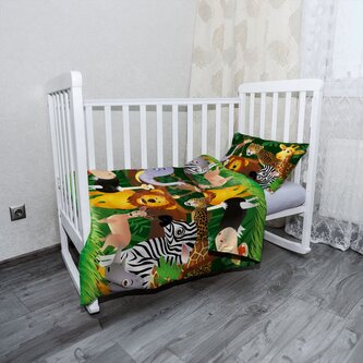 Dětské povlečení do postýlky Zvířátka: 130x90 / 40x60