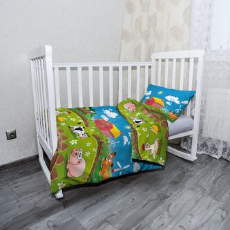 Dětské povlečení do postýlky Farma: 100x135 / 40x60