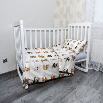 Dětské povlečení do postýlky Zvířátka 4: 130x90 / 40x60