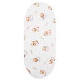 Bavlněné prostěradlo do kočárku New Baby Sweet teddy bear 35x75cm pink