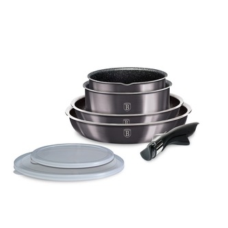 BERLINGERHAUS Sada nádobí s titanovým povrchem7 ks Metallic Line Carbon Pro Edition BH-8271