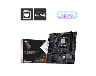 MSI MB Sc AM5 PRO B840M-B, AMD B840, 2xDDR5, 1xHDMI, 1xVGA, mATX