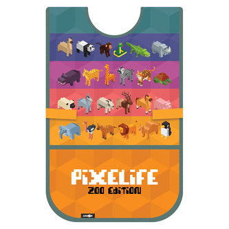 Umělecká zástěra/Pončo JUNIOR S8 - Pixelife Zoo Edition