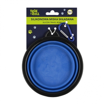 Miska dla zwierząt silikonowa składana niebieska 13cm TRIK&ROLL 560718