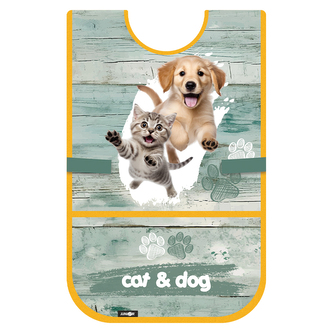 Zástěra/pončo pro výtvarnou výchovu JUNIOR S8 - Kočka a pes