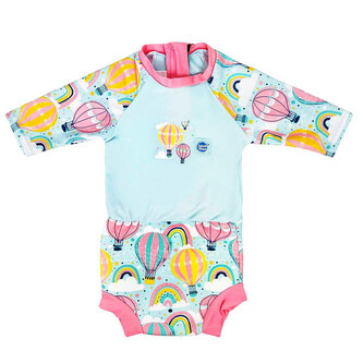 Splash About Plavky Happy Nappy UV obleček 3/4 rukáv Up & Away Vel. M (3-8 měs.)
