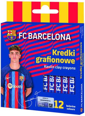 Kredki grafionowe 12-kol. FC Barcelona, Astra