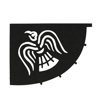 Nášivka M-Tac Raven Flag Cutout - černá