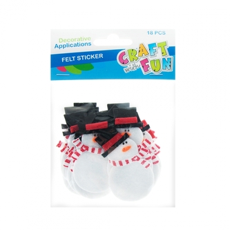 Ozdoba dekoracyjna filcowa samoprzylepna Bałwanki Boże Narodzenie CRAFT WITH FUN 463709