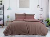 B.E.S. - Petrovice, s.r.o. Povlečení BAVLNA Double face ZIP - Hnědá/Bordó Rozměr: 140 x 200 + 70 x 90
