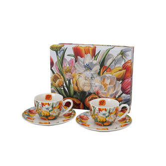 2 filiżanki espresso ze spodkami TULIPANY