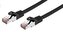 Kabel C-TECH patchcord Cat6, FTP, černý, 1m