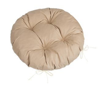 Sedák Adéla prošívaný kulatý - Béžová - průměr 40 cm