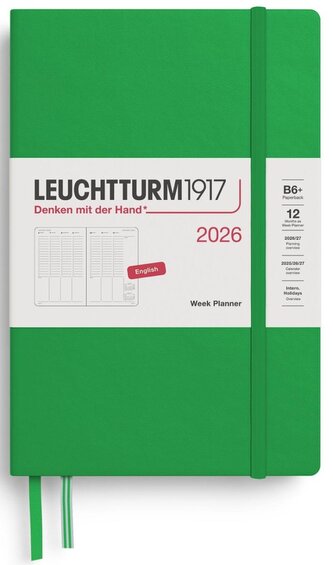 Week Planner 2026 Paperback (B6+) Spring Leaf