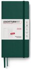 Weekly Planner & Notebook 2026 Wallet (B6+ x A6) Forest Green - tečkovaný
