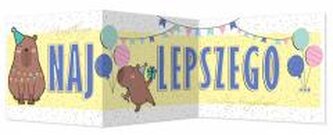 Karnet B6 składany Urodziny - Kapibara