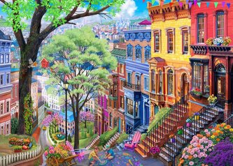 BLUEBIRD Puzzle Jarní město 500 dílků