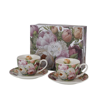 2 filiżanki ze spodkami PIWONIE