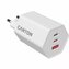 Nástěnná nabíječka "Hexagon 65", bílá, 1x USB-A, 2x USB-C, 65W, CANYON CND-CHAHEX65W