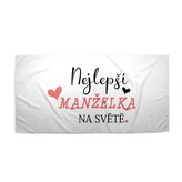 Ručník Nejlepší manželka na světě: 70x140 cm