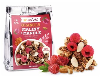 Mixit Granola z pece do kapsy Maliny a mandle, 70 g