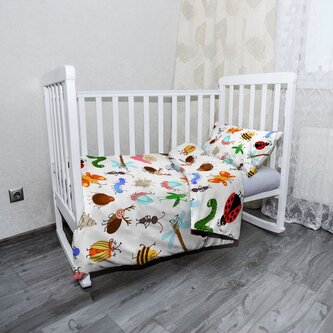 Dětské povlečení do postýlky Hmyz: 130x90 / 40x60