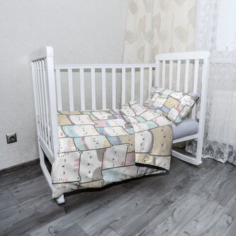 Dětské povlečení do postýlky Barevná koťátka: 100x135 / 40x60