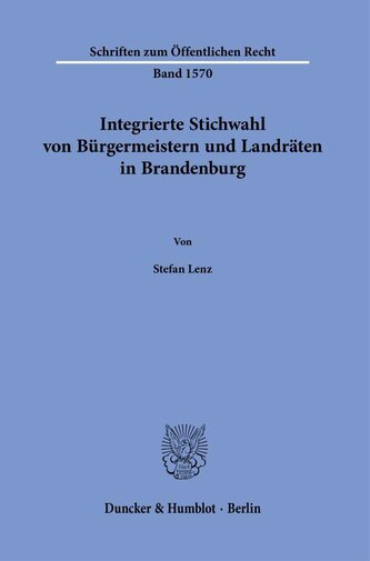 Integrierte Stichwahl von Bürgermeistern und Landräten in Brandenburg