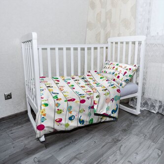 Dětské povlečení do postýlky Ptáčci: 100x135 / 40x60