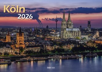 Köln 2026 Bildkalender A3 quer, spiralgebunden