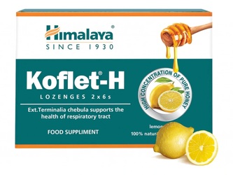 Himalaya Koflet-H s medem a citronem, 12 pastilek