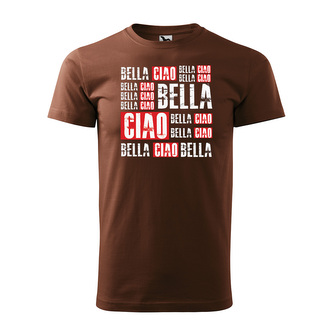 La Casa de Papel Professor or Bella Ciao motiv 2: hnědé 4XL